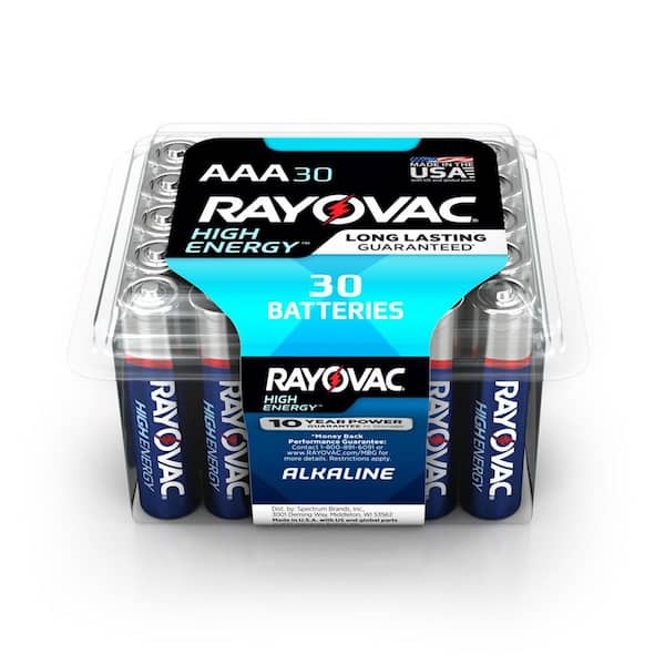 Rayovac High Energy Alkaline AAA/1.5 Volt Battery (30-Pack)