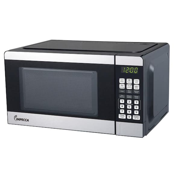 Impecca 17.56 in. W, 0.7 cu.ft. 700-Watt Countertop Microwave with Child Lock in Stainless Steel, Silver