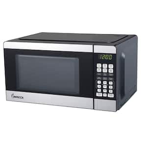 17.56 in. W, 0.7 cu.ft. 700-Watt Countertop Microwave with Child Lock in Stainless Steel