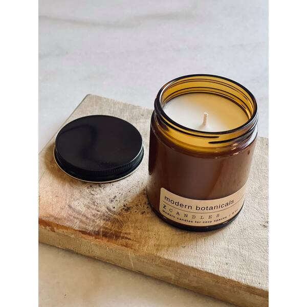 Z CANDLES Modern Botanicals, Amber Jar Candle 8 oz