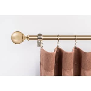 Classic Venetian 36 in. - 72 in. Adjustable Single Curtain Rod 1 in. in Satin Brass with Finial