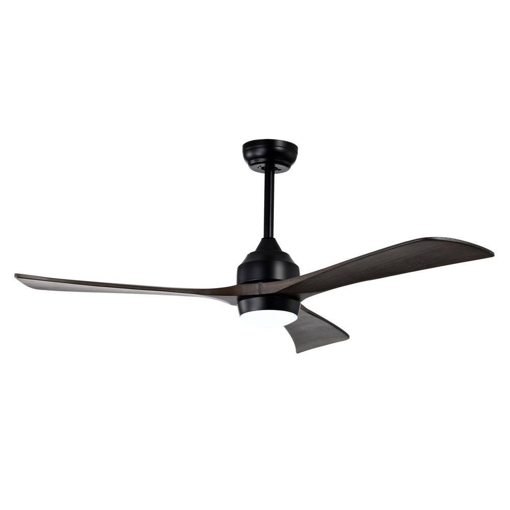 52 in. LED Modern Indoor Black Quiet Reversible Ceiling Fan with Lights Remote Control price history on PriceWatchPro