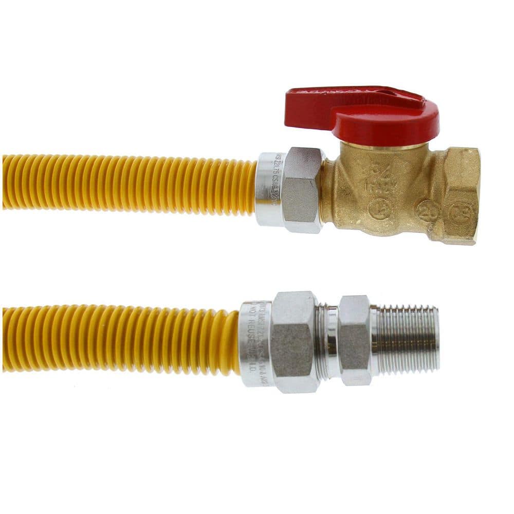 3/4 in. FIP x 1/2 in. MIP 48 in. Yellow Stainless Steel Gas Connector price history on PriceWatchPro