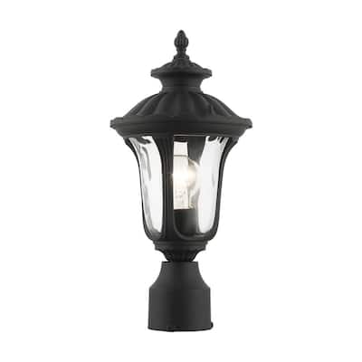 Whitingham 1-Light Textured Black Cast Aluminum Hardwired Outdoor Waterproof Post Light