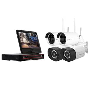 8CH NVR w/10.1 in. Monitor kit (2x 3MP AI Powered Bullet Cameras plus 2x 3MP Floodlight Audio Siren Cameras)