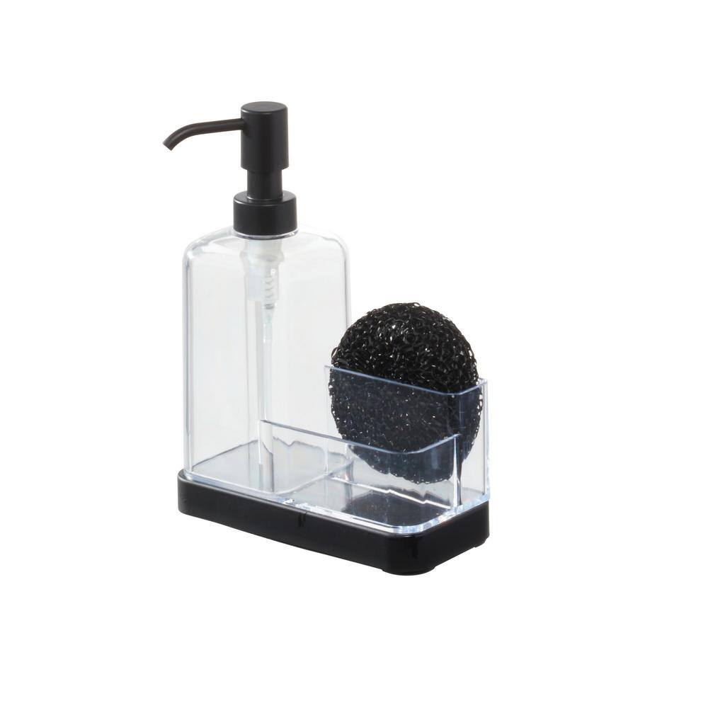 thumbnail image 2 of IDesign York Ergo Soap Dispenser & Sponge Caddy - Stainless Steel Countertop Organizer For Kitchen Sink 2 of 9