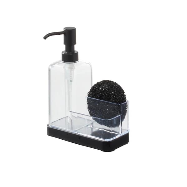iDesign Soap Pump and Sponge Caddy Matte Black