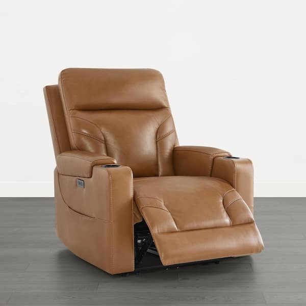 Spruce & Spring Ylva Saddle Top Grain Leather Power Wall Hugger