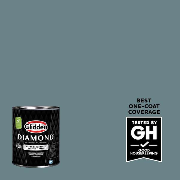 Glidden Diamond 1 qt. PPG1035-5 Puddle Jumper Satin Interior Paint with Primer