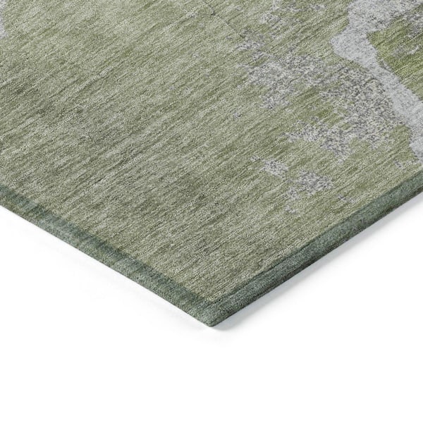 Chantille Machine Washable Indoor/Outdoor Abstract ACN1889 Green 2 ft. 3 in. x 7 ft. 6 in. Runner Rug