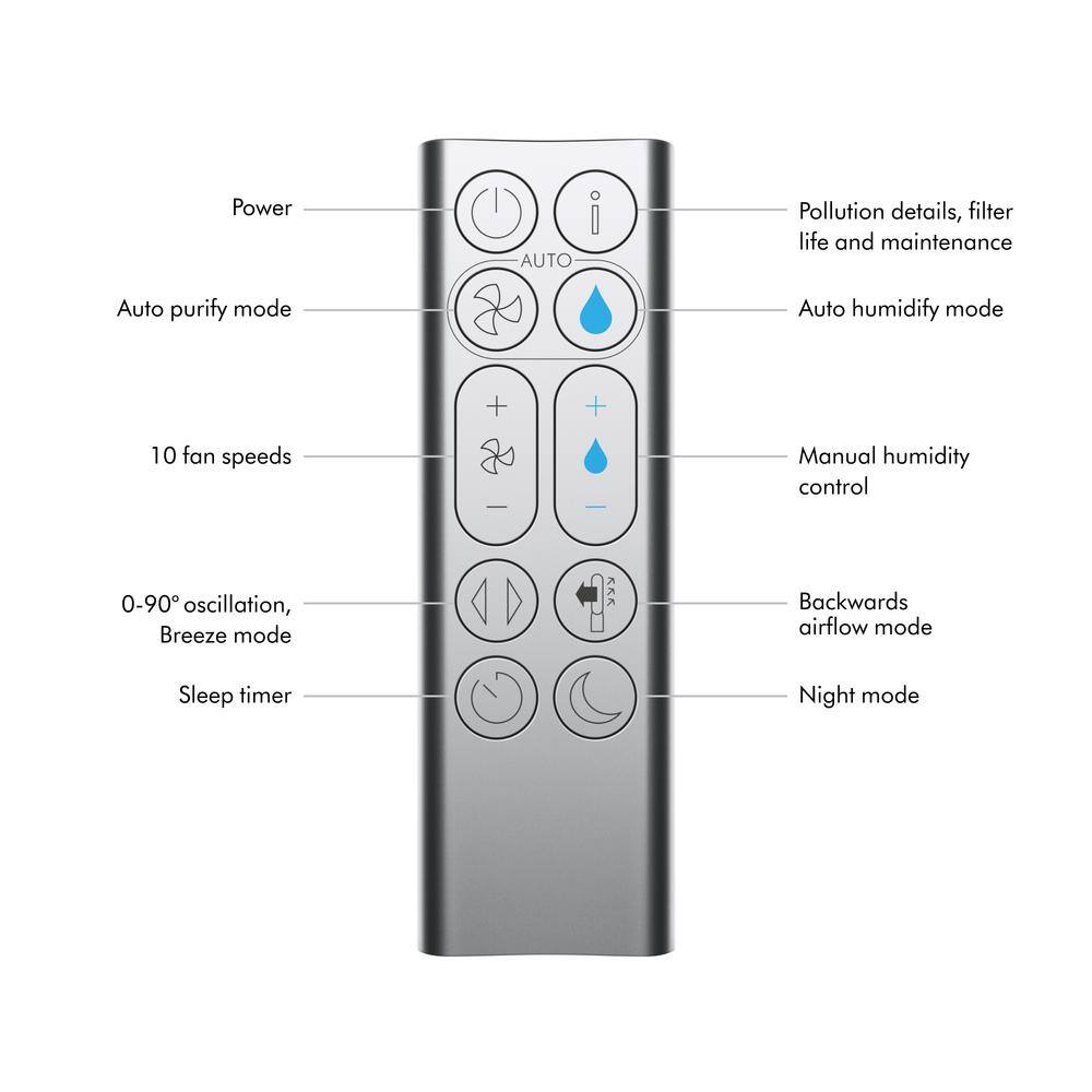 White and Silver Smart Air Purifier with HEPA Filter