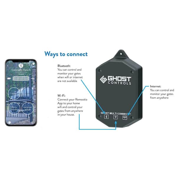 GHOST CONTROLS Ghost Multi Connect Kit with Bluetooth Access 5 in. x 3 in. for Automatic Gate Opener Systems