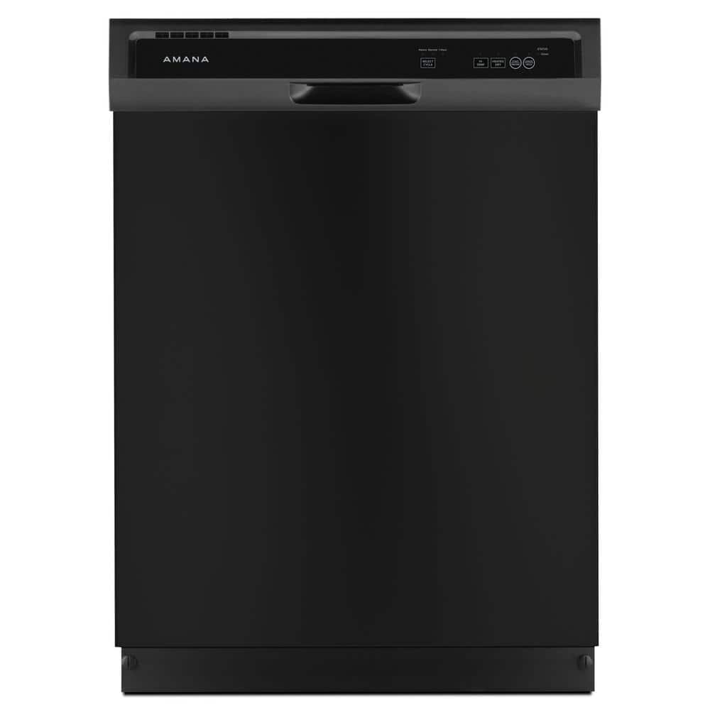 Amana 24 in. Black Front Control Built-In Tall Tub Dishwasher with Triple Filter Wash System, 63 dBA
