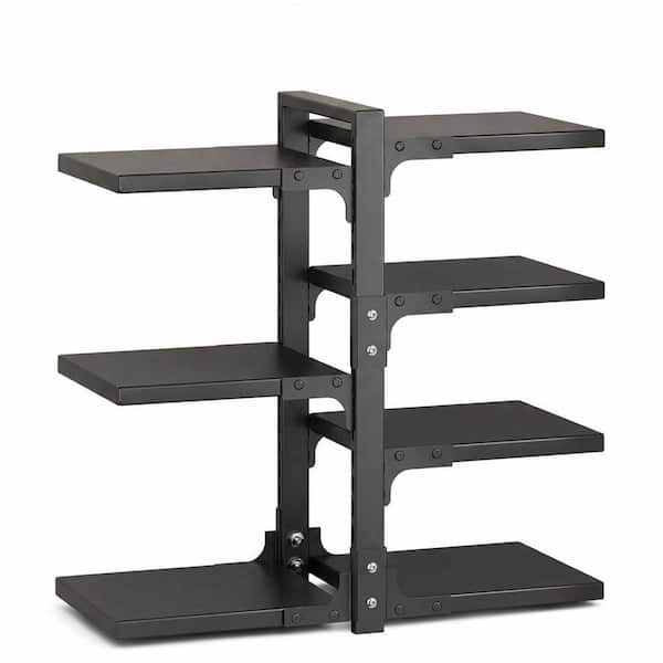 7-Tier Adjustable Heavy Duty Pot and Pan Organizer Rack for Kitchen Cabinet and Countertop, Holds Up to 110 lbs