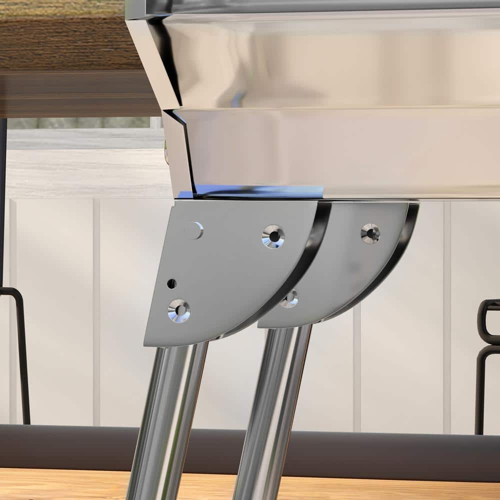 Stainless Steel Portable Hibachi Charcoal Grill with Folding Legs