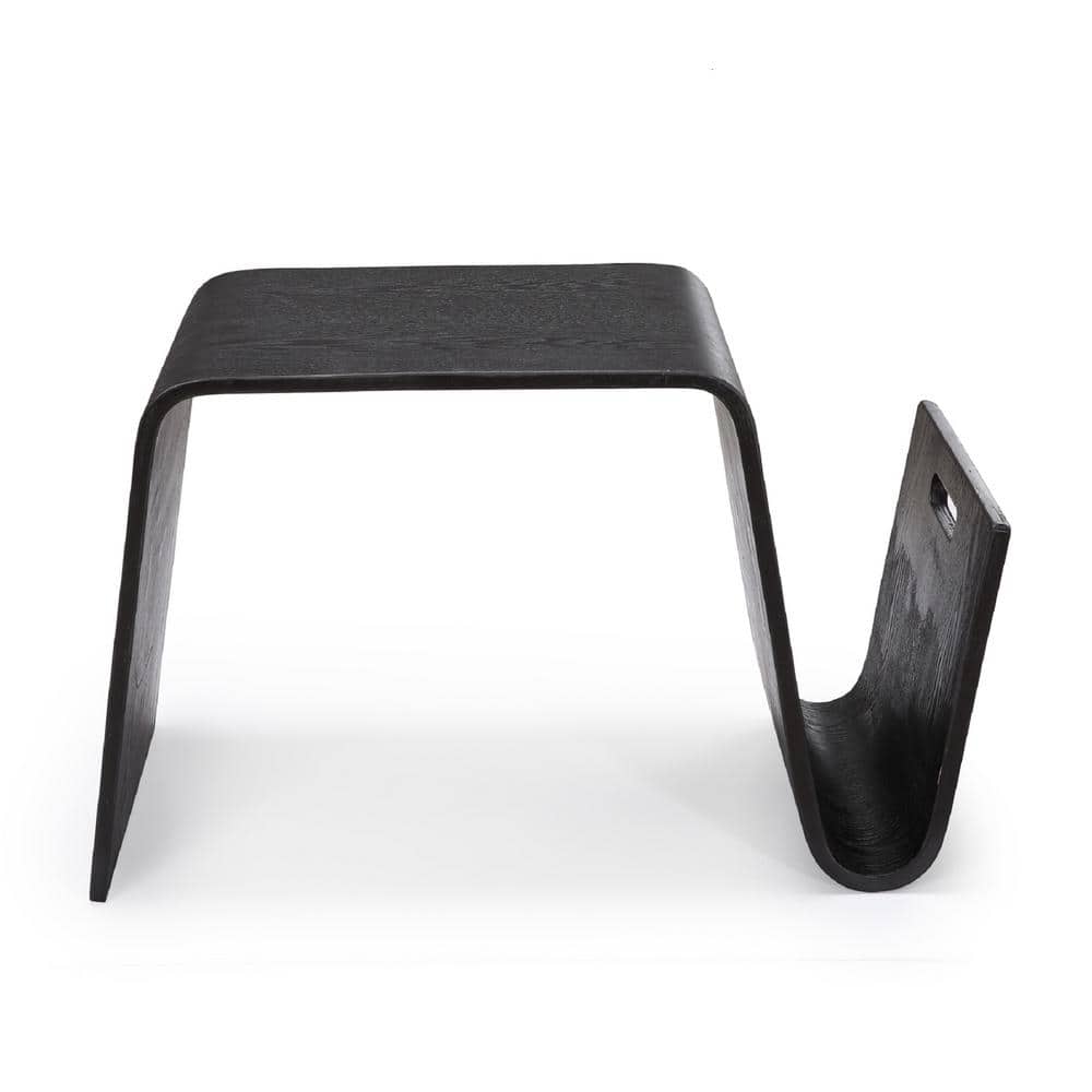Brookside Black Ashwood Modern Bentwood Accent Table