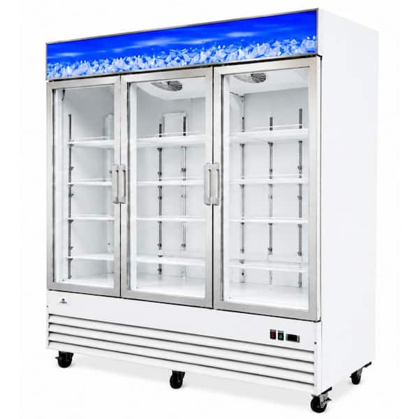 592 冷蔵庫 Cooler Depot 78 in. 58 cu. ft. NSF Commercial 3-Glass Door