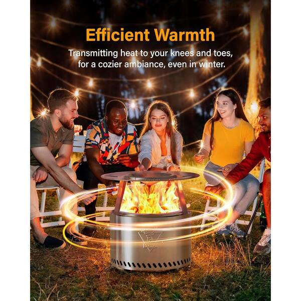 Mximu 19.5 in. Stainless Steel Fire Pit Heat Deflector for Solo