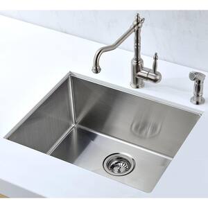 VANGUARD Series Undermount Stainless Steel 23 in. 0-Hole Single Bowl Kitchen Sink