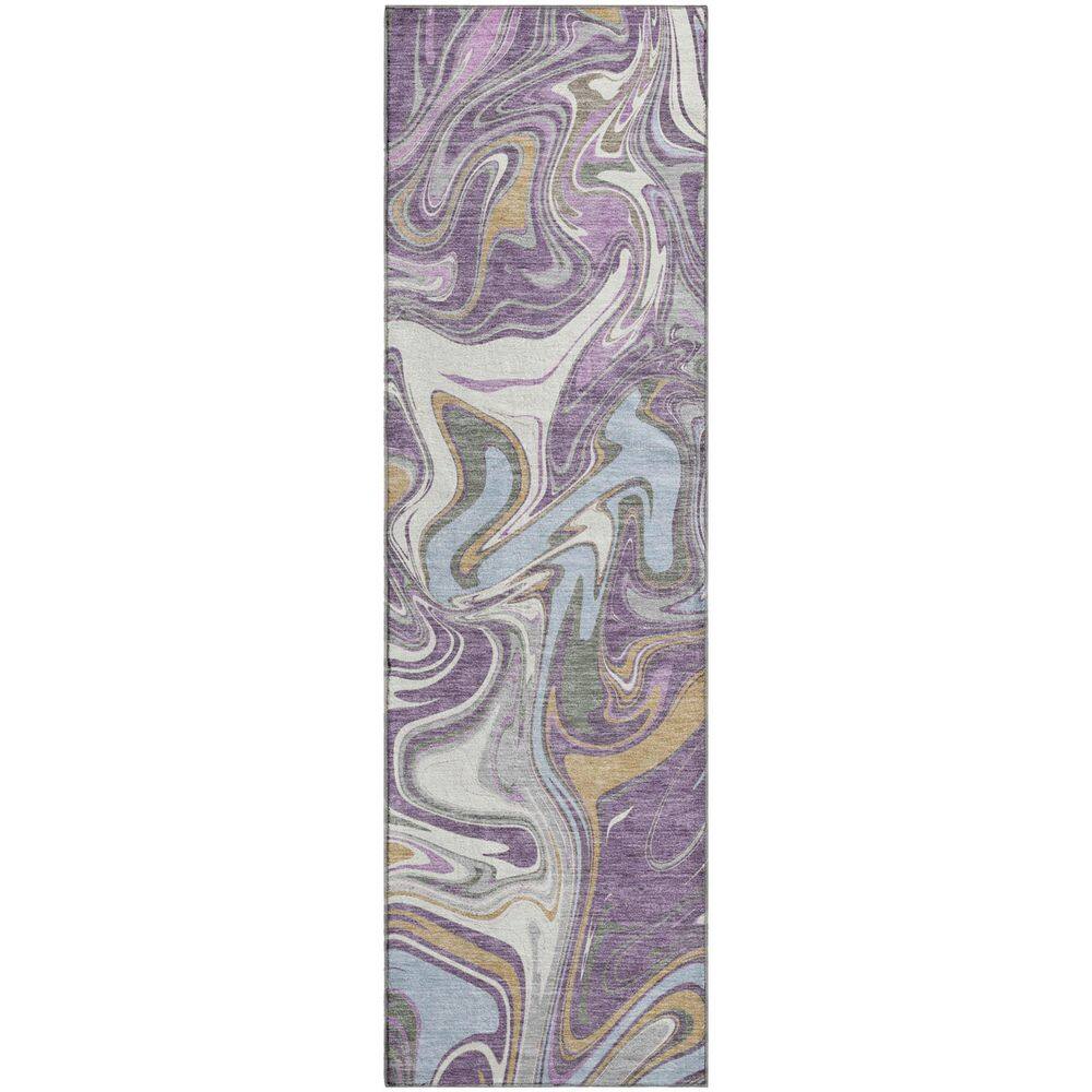 Mayfield Premium Machine Washable Abstract AMF2395 Purple 2 ft. x 7 ft. Runner Rug price history on PriceWatchPro