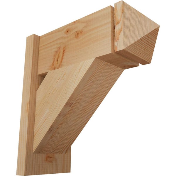 Ekena Millwork 8 in. x 18 in. x 18 in. Traditional Arts and Crafts Smooth Douglas Fir Outlooker