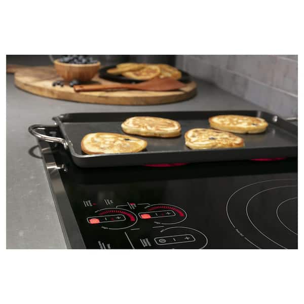 JP3030DWBB GE 30 Built-In ADA Compliant Electric Cooktop with Knob Controls and 4 Cooking Zones - Black