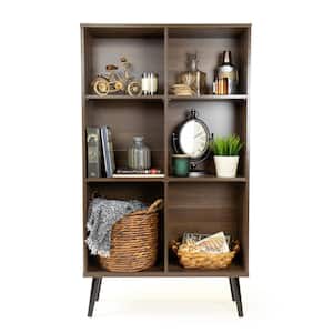 StyleWell 71 in. Dark Brown Wood 5-Shelf Classic Bookcase with Adjustable  Shelves HS202006-36DB - The Home Depot