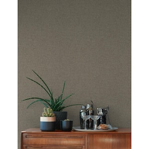 Hatton Faux Tweed Brown Non Pasted Non Woven Wallpaper Sample