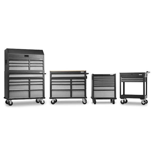Gladiator 41-in L x 24.5-in H 9-Drawers Rolling Hammered Granite Wood Portable Work Bench Gladiator 41-in L x 24.5-in H 9-Drawers Rolling Hammered Granite Wood Portable Work Bench