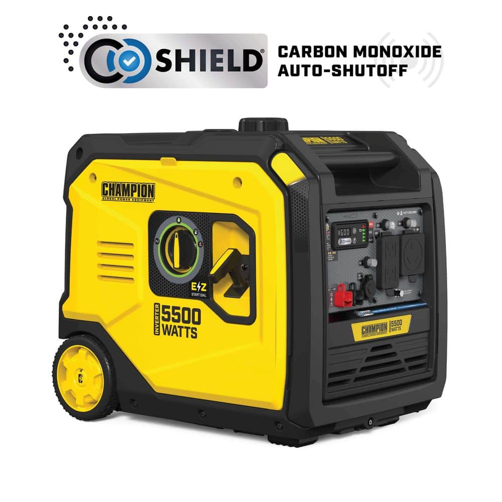 Champion 5500/4000-Watt Recoil Start Gas Portable Inverter Generator, Free 3-Year Warranty, for RV and Home