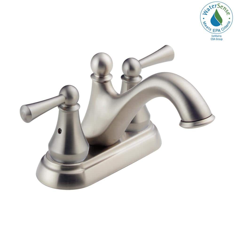 Haywood 4" Centerset Stainless Steel Bathroom Faucet with Dual Handles