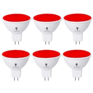 50-Watt Equivalent MR16 Decorative  LED Light Bulb in Red (6-Pack)