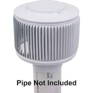 3 in. Dia Aura PVC Vent Cap Exhaust with Adapter for Schedule 40 or Schedule 80 PVC Pipe in White