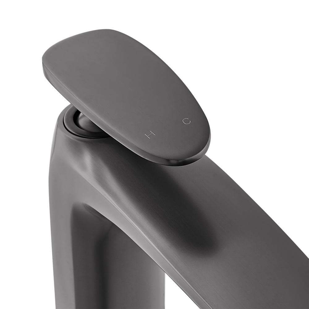 Sublime Gunmetal Gray Single-Handle Bathroom Faucet