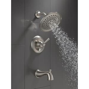 Mylan Single-Handle 3-Spray Tub and Shower Faucet with H2Okinetic in SpotShield Brushed Nickel (Valve Included)