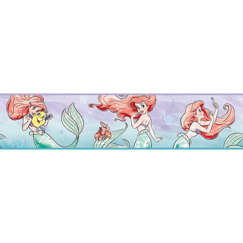 York Wallcoverings 5-Yards Disney The Little Mermaid Ariel and Friends  Border Wallpaper Border DI1016BD - The Home Depot