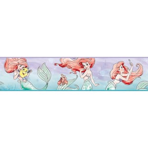 5-Yards Disney The Little Mermaid Ariel and Friends Border Wallpaper Border