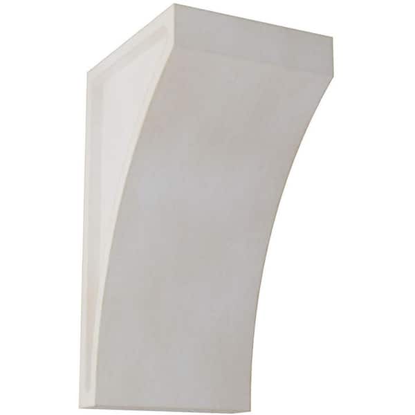 Ekena Millwork 3 in. x 6 in. x 3-1/2 in. Chalk Dust White Small Lawson Wood Vintage Decor Corbel