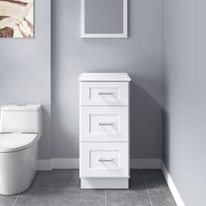 Rockport 15 in. W x 21 in. D x 34.5 in. H Ready to Assemble Bath Vanity Cabinet without Top in Shaker White