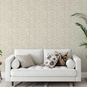 Painted Vine Ivory Removable Peel and Stick Vinyl Wallpaper, 28 sq. ft.