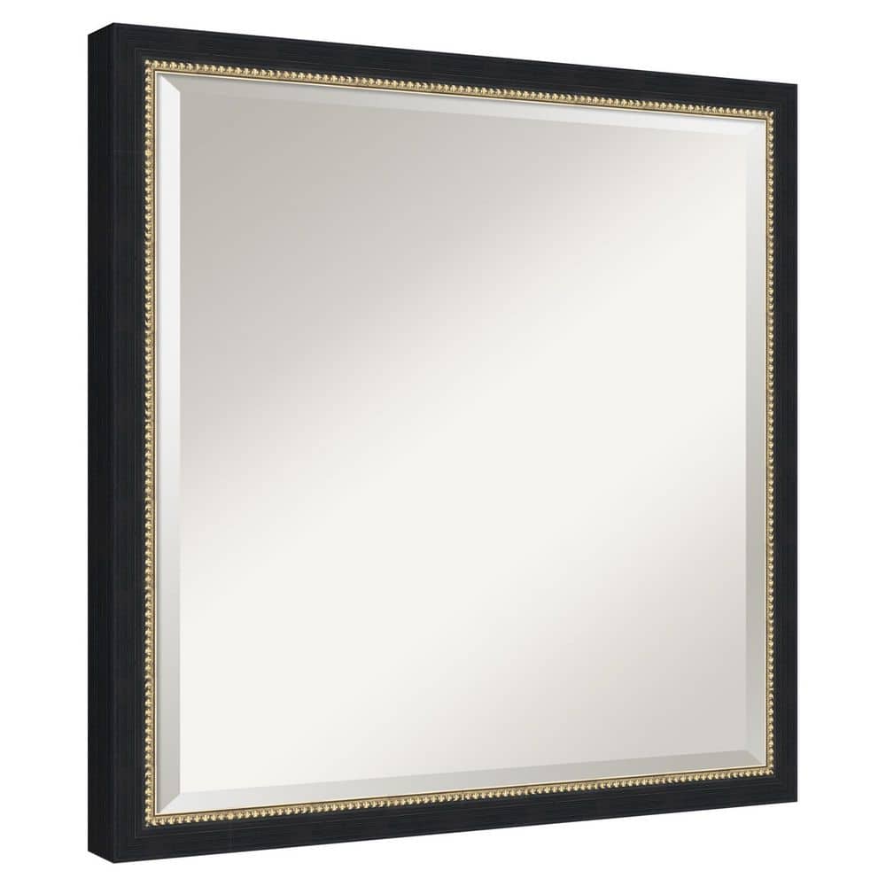 Belmont Black 22 in. x 22 in. Beveled Traditional Rectangle Wood Framed Wall Mirror price history on PriceWatchPro