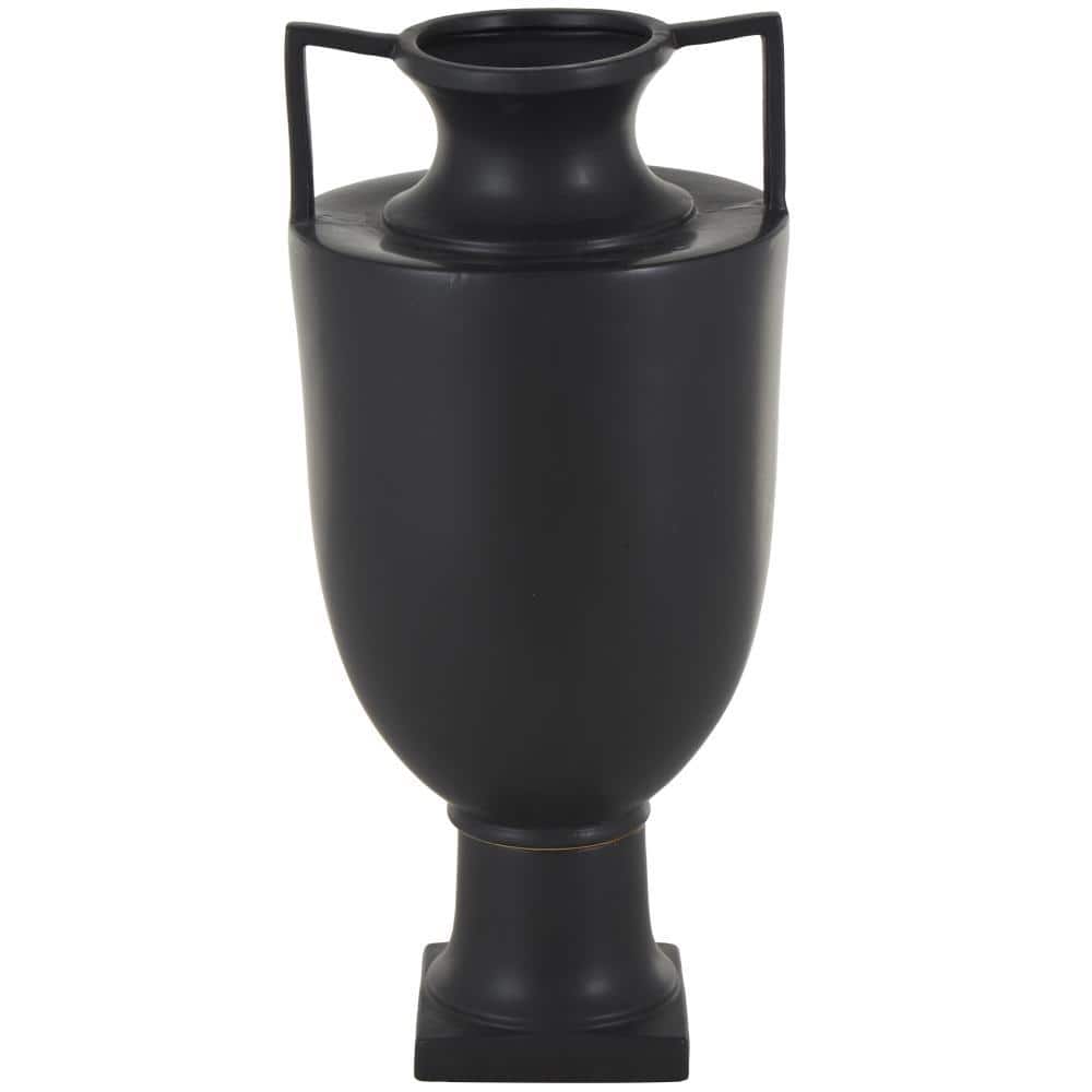 Black Fluted Urn Shaped Ceramic Decorative Vase with Handles price history on PriceWatchPro