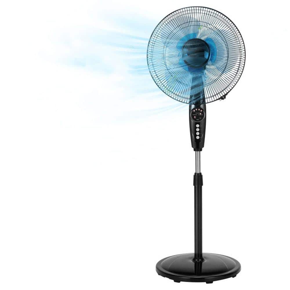 16 Inches Adjustable Height Fan with Quiet Oscillating Stand for Home and Office price history on PriceWatchPro