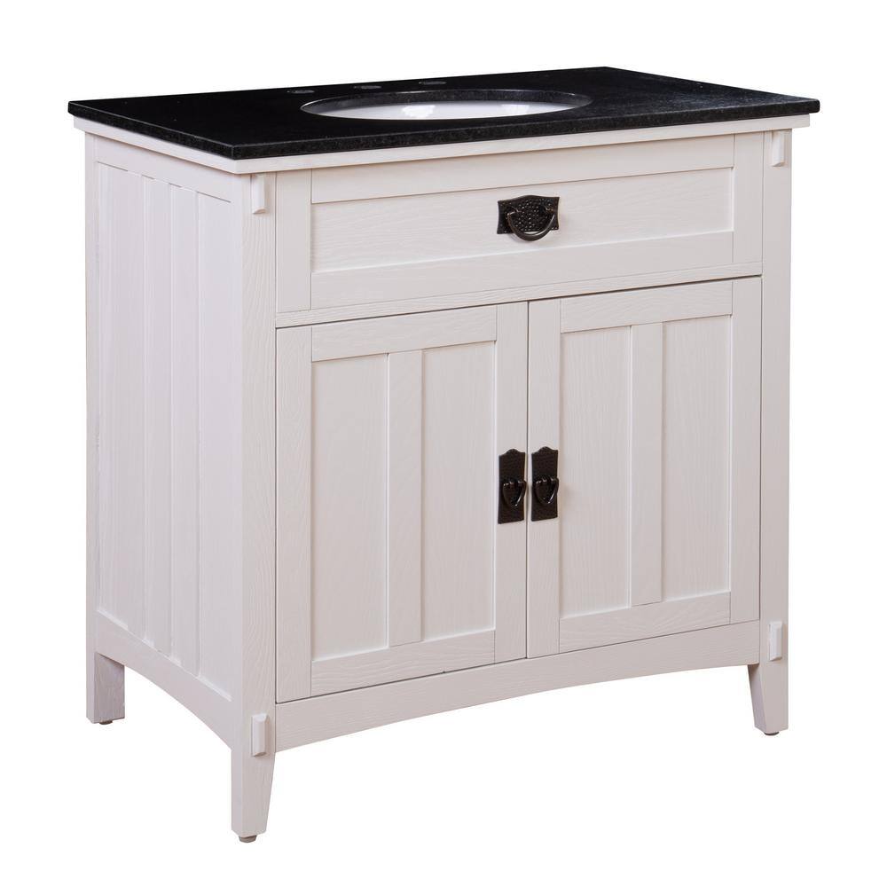 Home Decorators Collection Artisan 33 In W Vanity In White With Marble Vanity Top In Natural Black With White Sink Md V1758 The Home Depot Home Decorators Collection Artisan 33 In W Vanity In White With Marble Vanity Top In Natural Black With White Sink Md V1758 The Home Depot