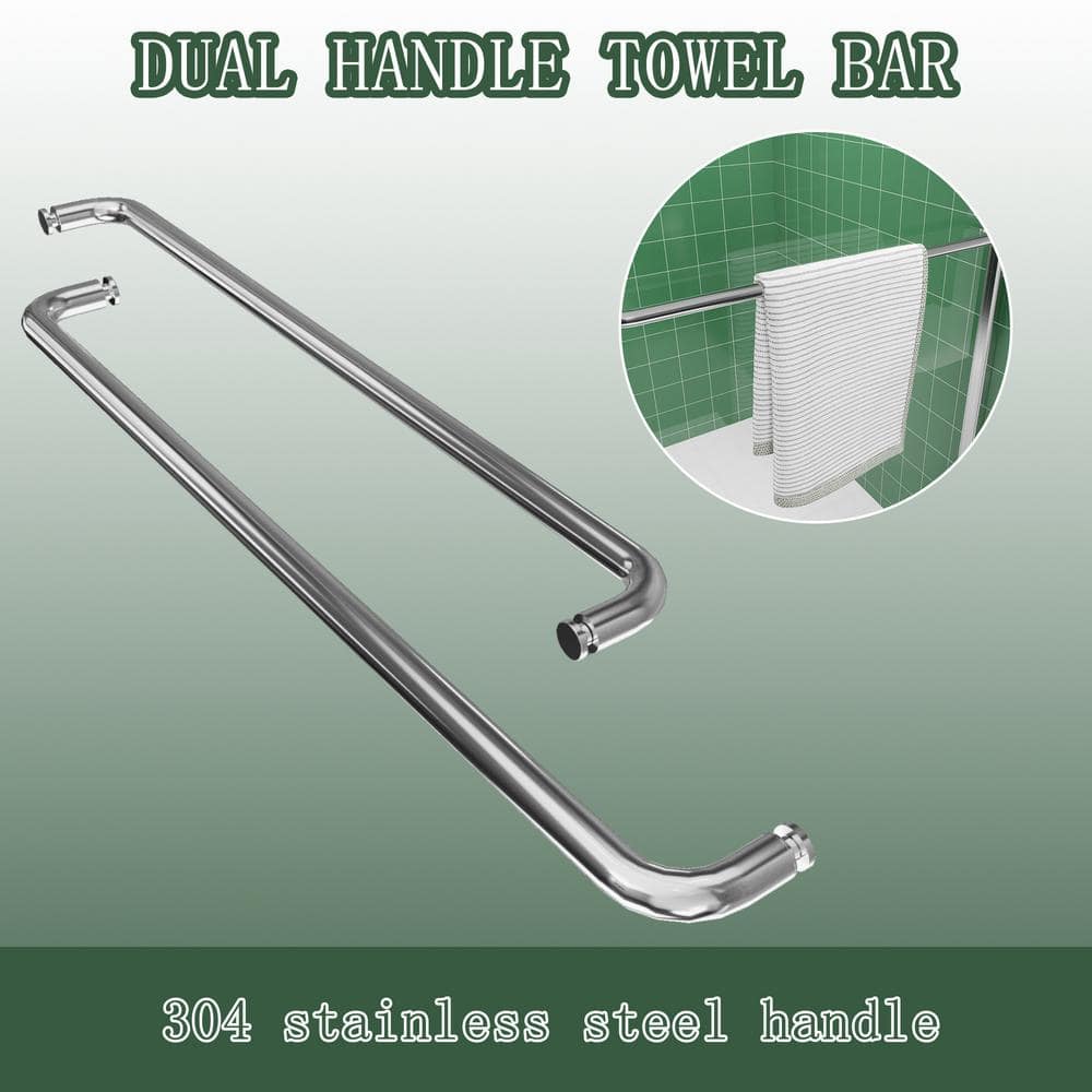 60 in. Chrome Framed Sliding Shower Door with Clear Glass