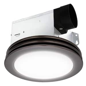 Akicon Bathroom Exhaust Fan Light, 80 CFM 2-Sones, 15-Watt Dimmable 3000K/4000K/5500K 3CCT LED Light(Oil Rubbed Bronze)