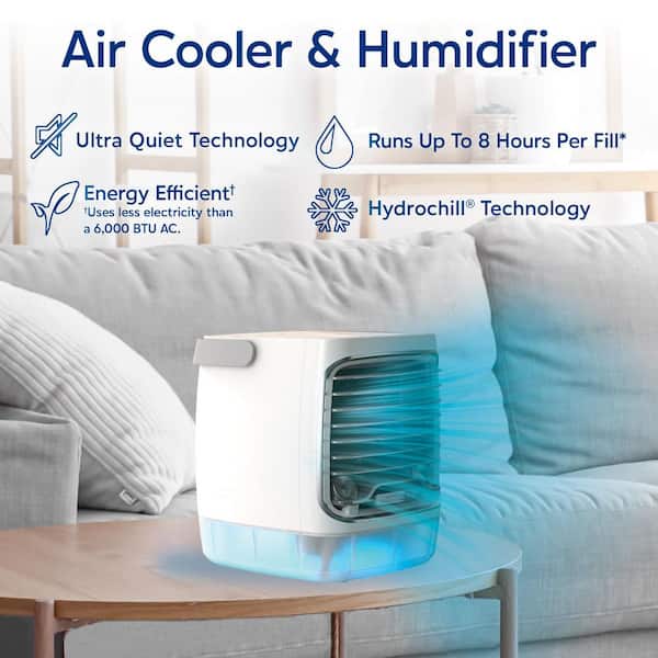 Turbo Chill Desktop Evaporative Space Cooler with LED Nightlight