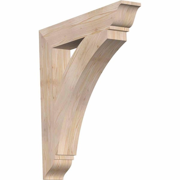 Ekena Millwork 5.5 in. x 38 in. x 34 in. Douglas Fir Thorton Traditional Smooth Bracket