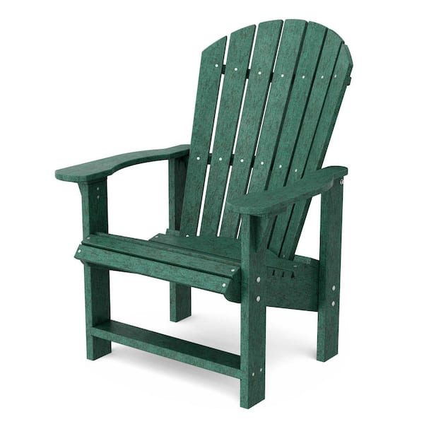 Wildridge Heritage Turf Green Plastic Outdoor Upright Adirondack Chair