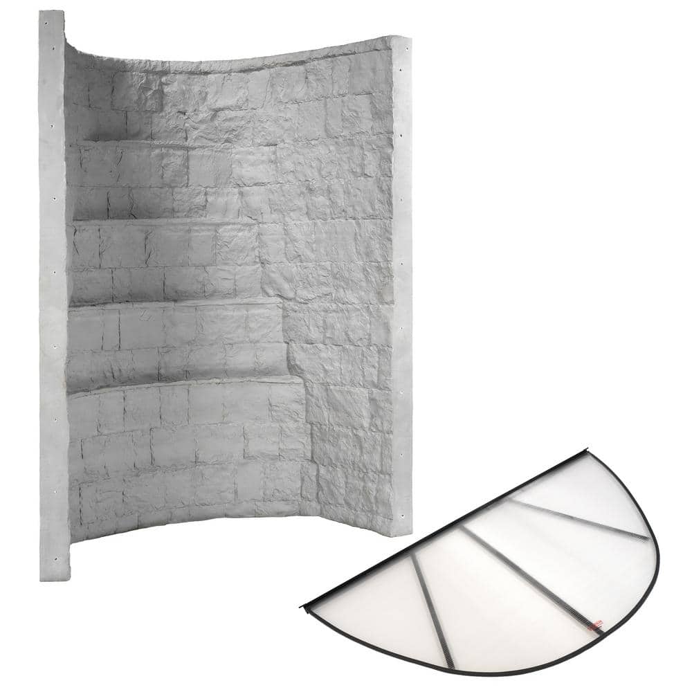 SHAPE PRODUCTS Rockwell 66 in. x 44 in. x 96 in. Gray Composite